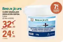 E.Leclerc BEAUXJOURS Cloro granulado disolución rápida oferta