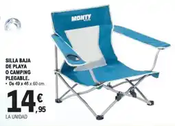 E.Leclerc Silla baja de playa o camping plegable oferta
