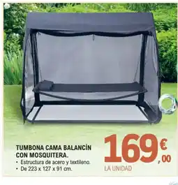 E.Leclerc Tumbona cama balancín con mosquitera oferta