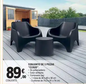 E.Leclerc Conjunto de 3 piezas cloud oferta