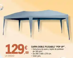 E.Leclerc Carpa doble plegable pop up oferta