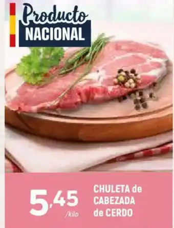 Coviran Chuleta de cabezada de cerdo oferta
