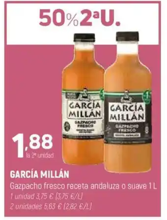 Coviran GARCÍA MILLÁN Gazpacho fresco receta andaluza o suave oferta