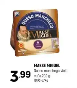 Coviran MAESE MIGUEL Queso manchego viejo cuña oferta