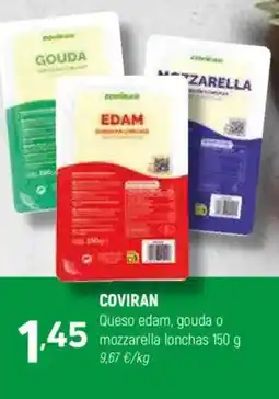 Coviran COVIRAN Queso edam, gouda o mozzarella lonchas oferta