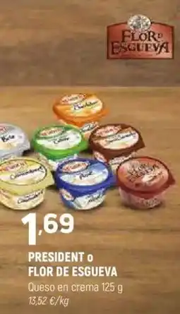 Coviran PRESIDENT O FLOR DE ESGUEVA Queso en crema oferta