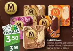Coviran MAGNUM Double Caramelo, chocolate, gold caramel billionaire, sunlover, utopía avellana o cereza oferta