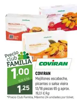 Coviran COVIRAN Mejillones escabeche, picantes o salsa vieira oferta