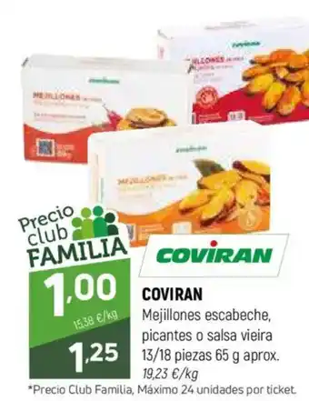 Coviran COVIRAN Mejillones escabeche, picantes o salsa vieira oferta
