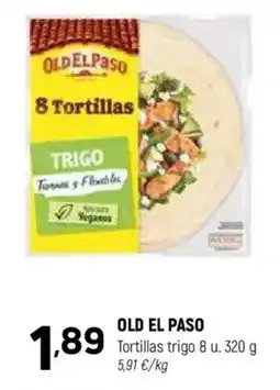 Coviran OLD EL PASO Tortillas trigo 8 u oferta