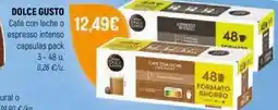 Coviran DOLCE GUSTO Café con leche o espresso intenso capsulas pack oferta