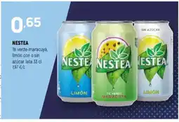 Coviran NESTEA Té verde-maracuyá, limón con o sin azúcar oferta