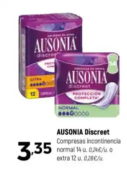 Coviran AUSONIA Discreet Compresas incontinencia normal 14 u oferta