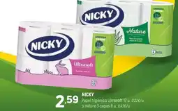 Coviran NICKY Papel higiénico Ultrasoft 12 u oferta