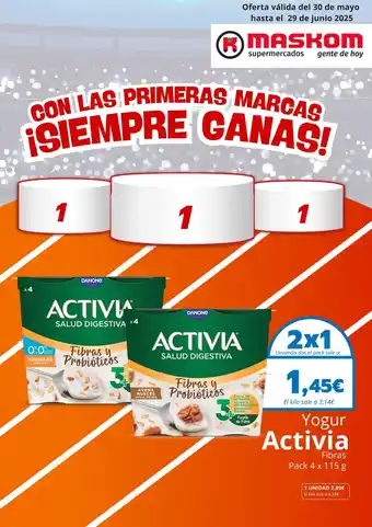 Maskom Supermercados ACTIVIA Yogur oferta