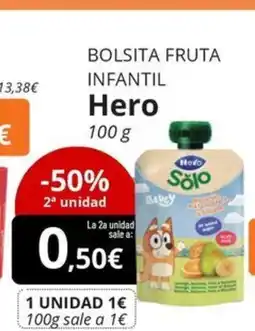 Maskom Supermercados HERO Bolsita fruta infantil oferta
