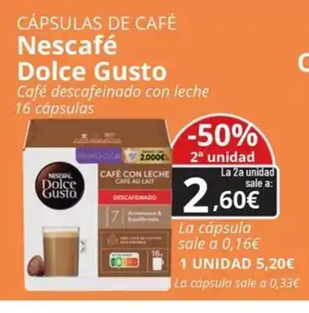 Maskom Supermercados NESCAFE DOLCE GUSTO Cápsulas de café oferta