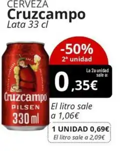 Maskom Supermercados CRUZCAMPO Cerveza oferta