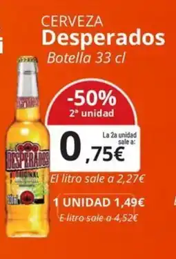 Maskom Supermercados DESPERADOS Cerveza oferta