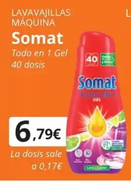 Maskom Supermercados SOMAT Lavavajillas máquina oferta