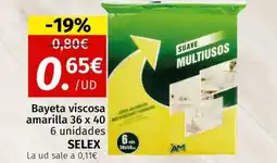 Maskom Supermercados SELEX Bayeta viscosa amarilla oferta