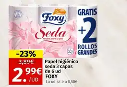 Maskom Supermercados FOXY Papel higiénico seda 3 capas oferta