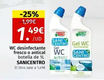 Maskom Supermercados SANICENTRO WC desinfectante fresco o antical oferta