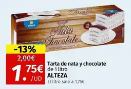 Maskom Supermercados ALTEZA Tarta de nata y chocolate oferta