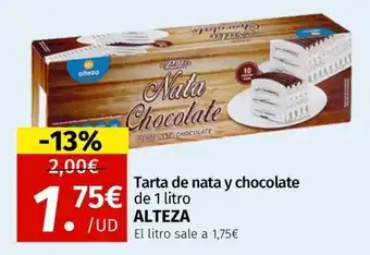 Maskom Supermercados ALTEZA Tarta de nata y chocolate oferta