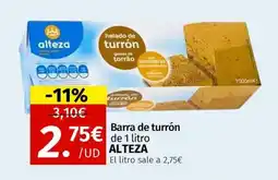 Maskom Supermercados ALTEZA Barra de turrón oferta