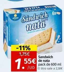 Maskom Supermercados Sandwich de nata oferta