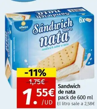 Maskom Supermercados Sandwich de nata oferta