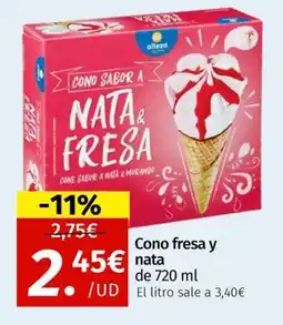 Maskom Supermercados Cono fresa y nata oferta