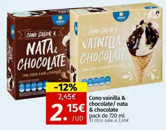 Maskom Supermercados Cono vainilla & chocolate/ nata & chocolate oferta