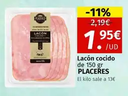 Maskom Supermercados PLACERES Lacón cocido oferta
