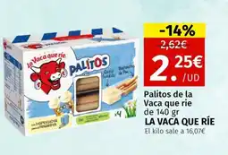 Maskom Supermercados LA VACA QUE RÍE Palitos de Vaca que rie oferta