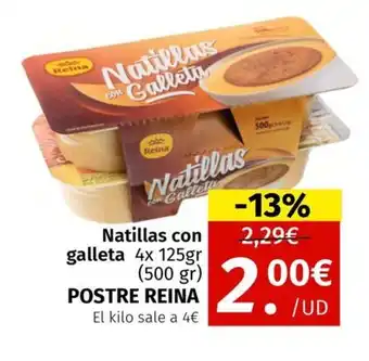 Maskom Supermercados POSTRE REINA Natillas con galleta oferta