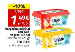 Maskom Supermercados TULIPAN Margarina original con sal/vegetal sin sal oferta