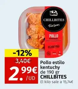 Maskom Supermercados CHILLBITES Pollo estilo kentucky oferta