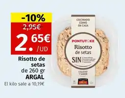 Maskom Supermercados ARGAL Risotto de setas oferta