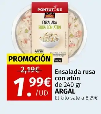 Maskom Supermercados ARGAL Ensalada rusa con atun oferta