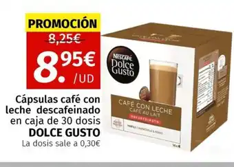 Maskom Supermercados DOLCE GUSTO Cápsulas café con leche descafeinado oferta