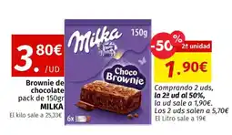 Maskom Supermercados MILKA Brownie de chocolate oferta