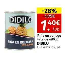 Maskom Supermercados DIDILO Piña en su jugo oferta