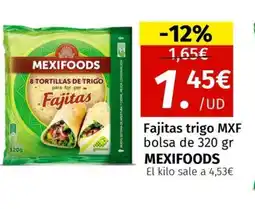 Maskom Supermercados MEXIFOODS Fajitas trigo oferta