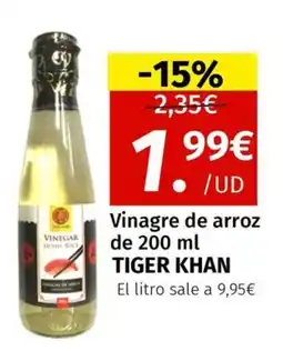 Maskom Supermercados TIGER KHAN Vinagre de arroz oferta