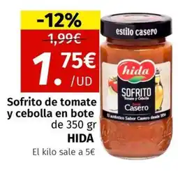 Maskom Supermercados HIDA Sofrito de tomate y cebolla en bote oferta