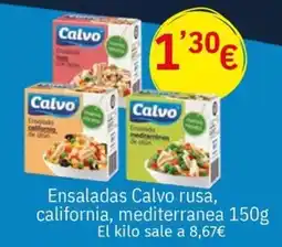 Maskom Supermercados Ensaladas Calvo rusa, california, mediterranea oferta