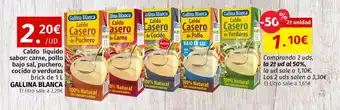 Maskom Supermercados GALLINA BLANCA Caldo líquido sabor: carne, pollo bajo sal, puchero, cocido o verduras oferta