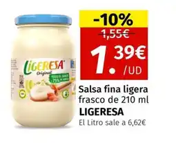Maskom Supermercados LIGERESA Salsa fina ligera oferta